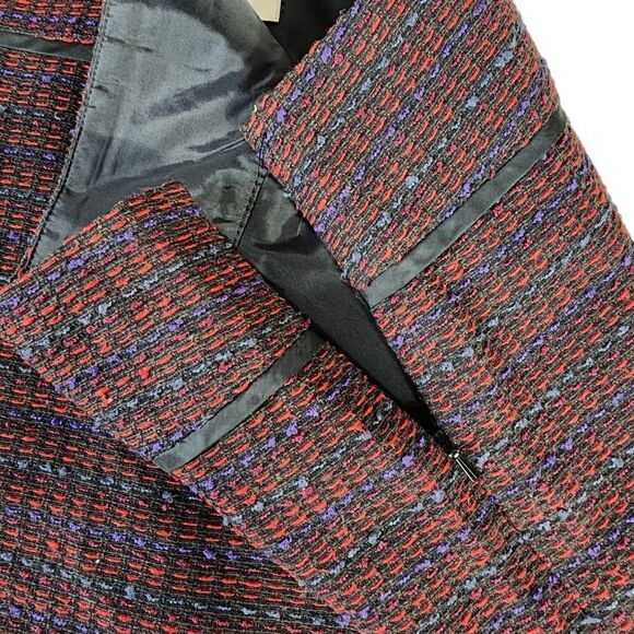 ANN TAYLOR LOFT Eggplant Purple Tweed Mini Skirt - Picture 3 of 11